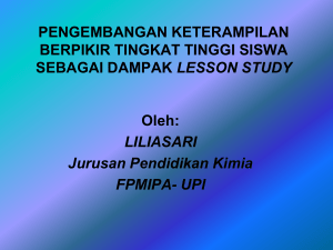 pengembangan keterampilan berpikir tingkat