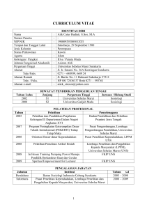 curriculum vitae - Pusat Penelitian dan Pengembangan Gender