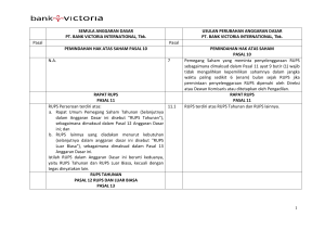 Matrix Penyesuaian Anggaran Dasar