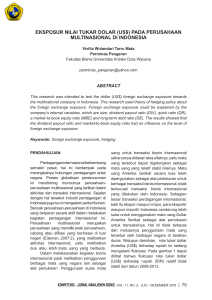 eksposur nilai tukar dolar (us$) pada perusahaan multinasional di