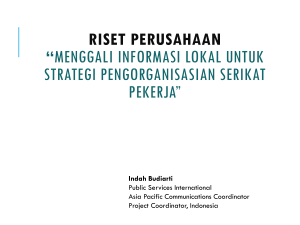 riset perusahaan “menggali informasi lokal untuk