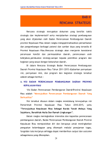 bab 2 rencana strategis - Bappeda Provinsi Kepulauan Riau