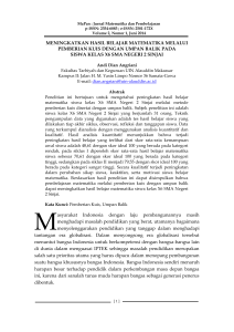 MENINGKATKAN HASIL BELAJAR MATEMATIKA MELALUI