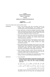 Fatwa MUI No. 57 Tahun 2014 Tentang Lesbian, Gay, Sodomi dan