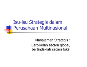 Isu-isu Strategis dalam Perusahaan Multinasional