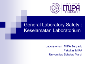 General Laboratory Safety - Lab MIPA Terpadu