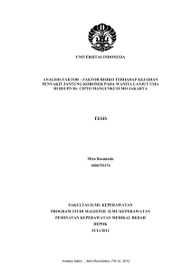 universitas indonesia analisis faktor – faktor risiko terhadap kejadian