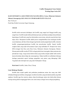 Conflict Management Unnes Student Working Paper Series 2017