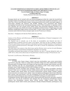 ANALISIS EFISIENSI DAN EFEKTIVITAS SERTA