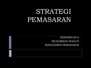 strategi pemasaran - UIGM | Login Student