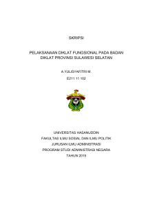 skripsi pelaksanaan diklat fungsional pada badan diklat