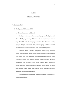 10 BAB II TINJAUAN PUSTAKA A. Landasan Teori 1. Pendapatan