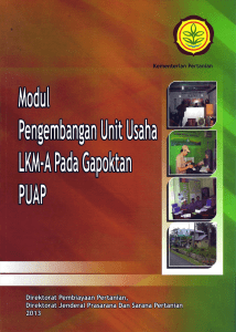 Modul Pengembangan Unit Usaha LKMA pada Gapoktan PUAP 2013