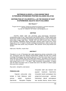 DISTRIBUSI KLOROFIL-a PADA MUSIM TIMUR DI