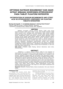 optimasi natrium bikarbonat dan asam sitrat