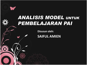 analisis model pembelajaran