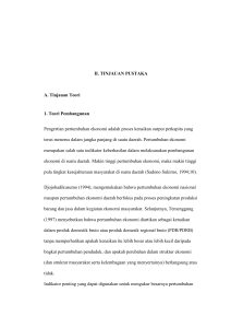 II. TINJAUAN PUSTAKA A. Tinjauan Teori 1. Teori Pembangunan