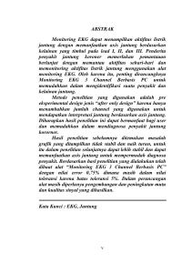 v ABSTRAK Monitoring EKG dapat menampilkan aktifitas listrik