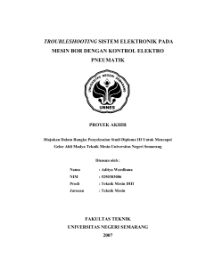 troubleshooting sistem elektronik pada mesin bor dengan