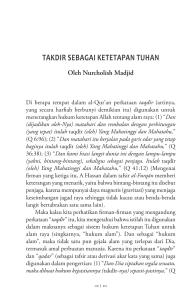 takdir sebagai ketetapan tuhan