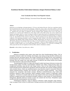 Komitmen Identitas Etnik dalam Kaitannya dengan Eksistensi