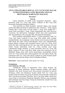 upaya pelestarian ritual nuy ulung suku dayak lundayeh di desa