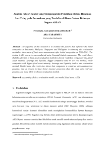 Analisis Faktor-Faktor yang Mempengaruhi Pemilihan Metode