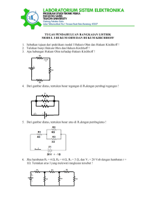 TUGAS PENDAHULUAN RANGKAIAN LISTRIK MODUL I HUKUM