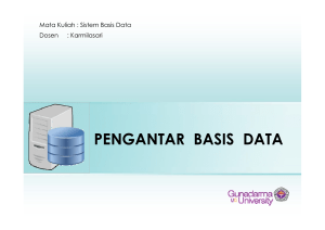 pengantar basis data pengantar basis data