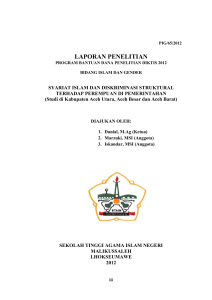 laporan penelitian - Institutional Repository of UIN Ar