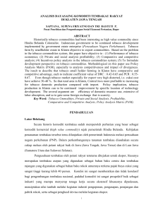 ANALISIS DAYASAING KOMODITI TEMBAKAU