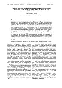 durasi dan frekuensi sakit balita dengan terjadinya stunting pada