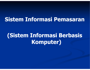 Sistem Informasi Pemasaran (Sistem Informasi Berbasis Komputer)