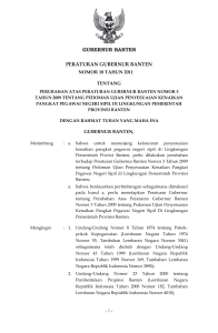 Pergub Banten No. 18 Tahun 2011 tentang Perubahan Pedoman