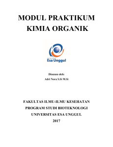 modul praktikum kimia organik - Digilib Esa Unggul