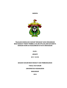 skripsi tinjauan sosiologi hukum terhadap aksi organisasi