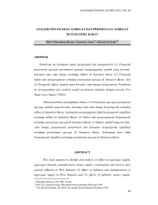 ANALISIS PENAWARAN AGREGAT DAN PERMINTAAN