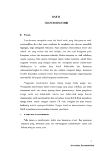 bab ii transformator - Universitas Sumatera Utara