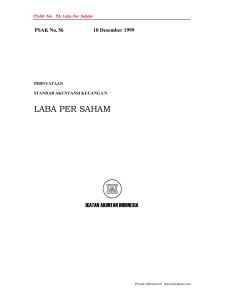 PSAK No 56 Laba Per Saham