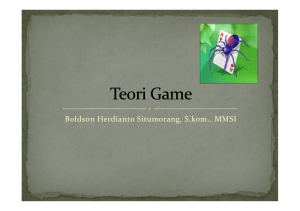 Teori Game - Official Site of BOLDSON HERDIANTO SITUMORANG