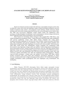 Analisis Sistem Penghitungan PDB yang Berwawasan