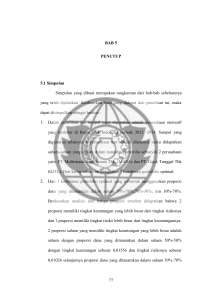 77 BAB 5 PENUTUP 5.1 Simpulan Simpulan yang dibuat