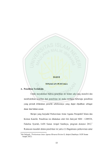 BAB II TINJAUAN PUSTAKA A. Penelitian Terdahulu Untuk