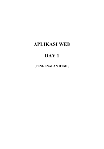 APLIKASI WEB DAY 1