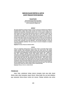 manusia dalam sorotan al-qur`an (suatu