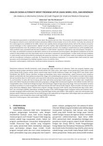 ANALISIS SKEMA ALTERNATIF KREDIT