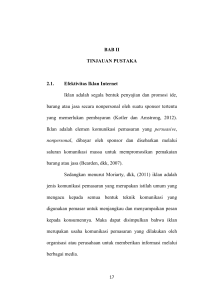 BAB II TINJAUAN PUSTAKA 2.1. Efektivitas Iklan