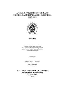 analisis faktor-faktor yang mempengaruhi inflasi di