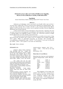 PEMANFAATAN AIR LAUT PADA PEMBUATAN Mg(OH)2 DENGAN