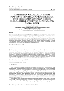 analisis dan perancangan sistem pendukung keputusan penilaian